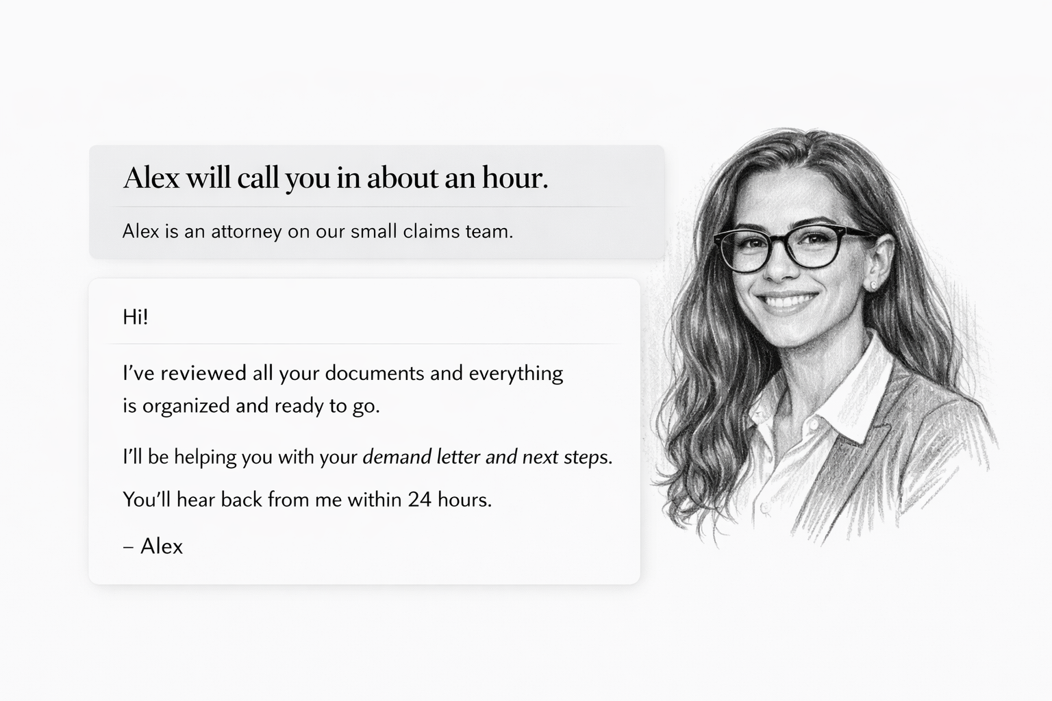 David has finalized your case